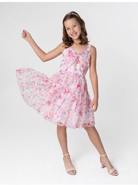 Rare Editions Pink Floral Kids Dress